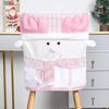Reusable Snowman Christmas Chair Cover Elk Soft Xmas Dinner Chair Seat Cover Removable Pink Festival Table Decor Home Decoration