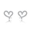 925 Sterling Silber Ohrringe Hohe Qualität Herz für Damen Modeschmuck Hochzeit Verlobung Party Geschenke süß