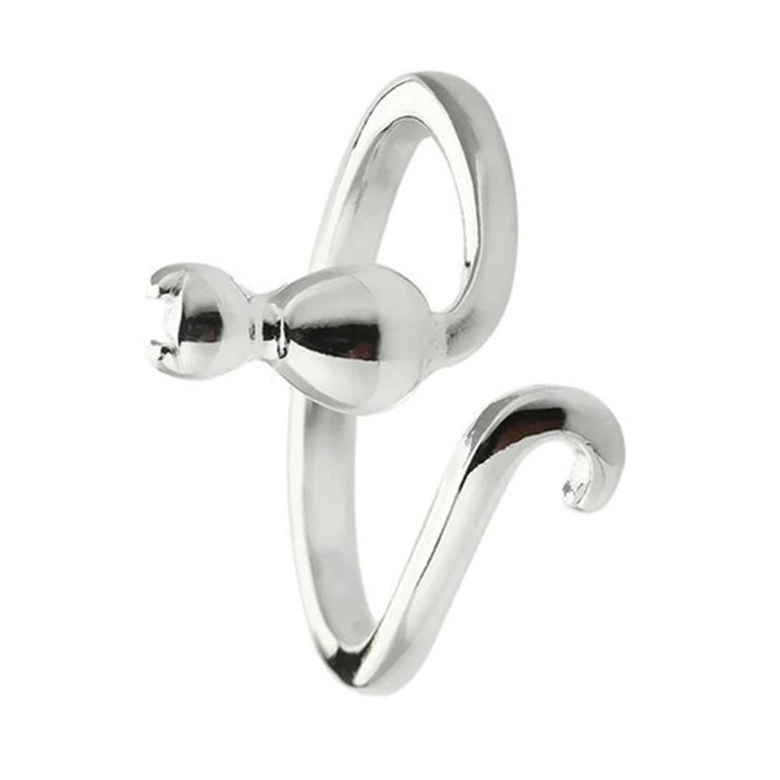 

Metal Crochet Rings Adjustable Yarns Tension Rings Stylish Knitting Loop Finger Accessory for Knitting Enthusiasts 2