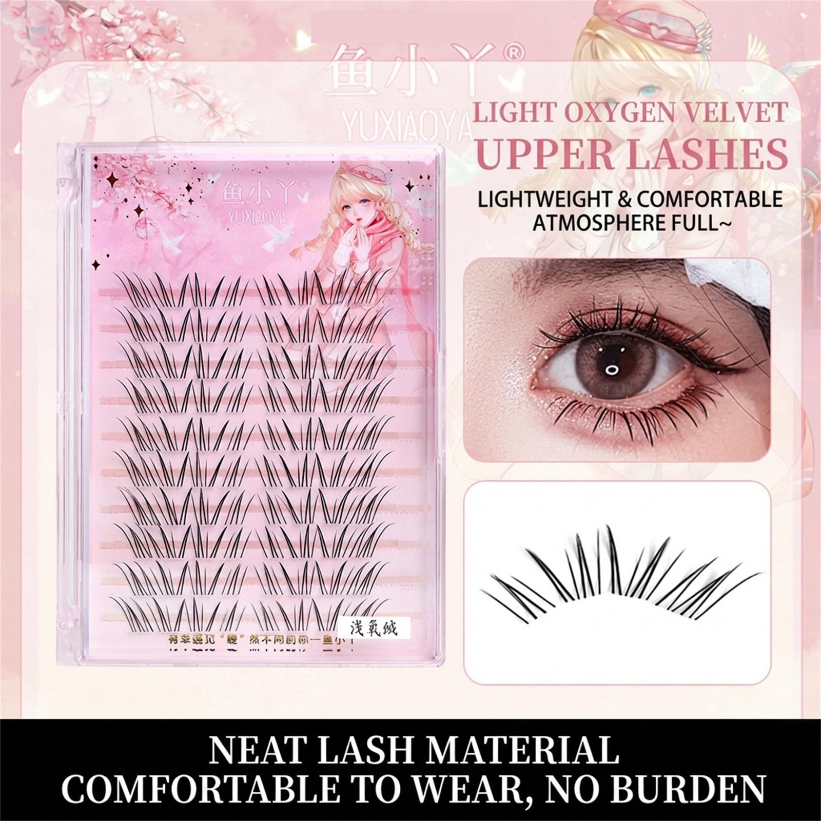 Natural Lash Extensions Individual Eyelashes Natural Soft Fluffy clusters False Eyelashes 11-12mm Mix Black Handmade Lashes