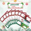 10 Sheets Christmas Stickers, 60 Stickers Christmas Labels with Names for Gifts - Self-Adhesive Holiday Tags Holiday Decorations