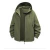 Spring  Fashion Solid Color Waterproof Sports Mountaineering Hooded Jacket Men's Casual Loose Jacket