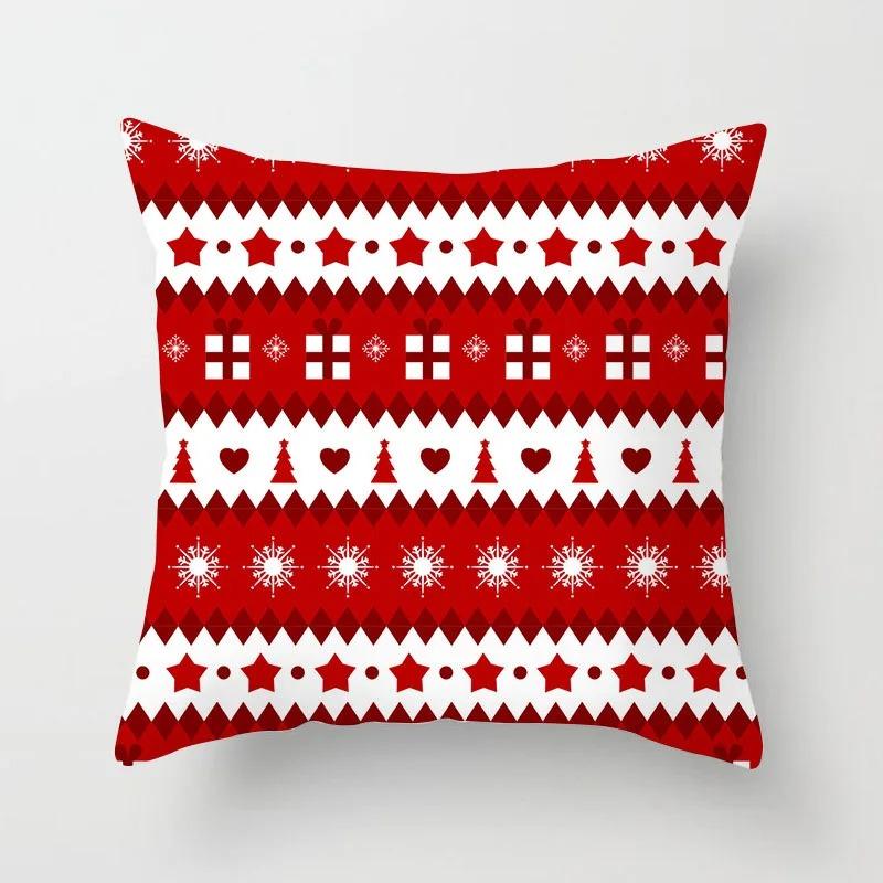 Christmas Themed Pillowcases Car Accessories Office Santa Claus Living Room Sofa Home Pillowcases