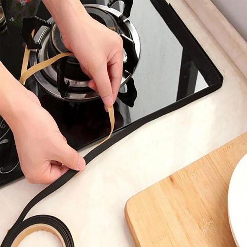 2 Pcs Self-adhesive Seal Strip Kitchen Door Window Gas Stove Sink Basin Edge Trim