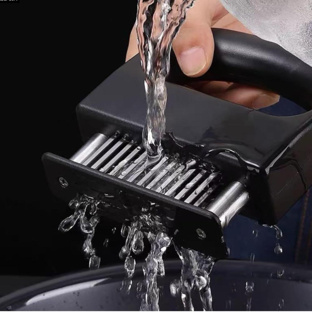 Husholdnings kjøttløsningsmaskin i rustfritt stål med 48 tenner kjøttløsnål for biff, knust senebiff, bankende kjøttløsningsmaskin