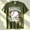 Baseball Dad Graphic Round TShirt Fathers Day Gift For Dad Funny Outdoors High Quality Cotton ShortSleev Breathable Casual
