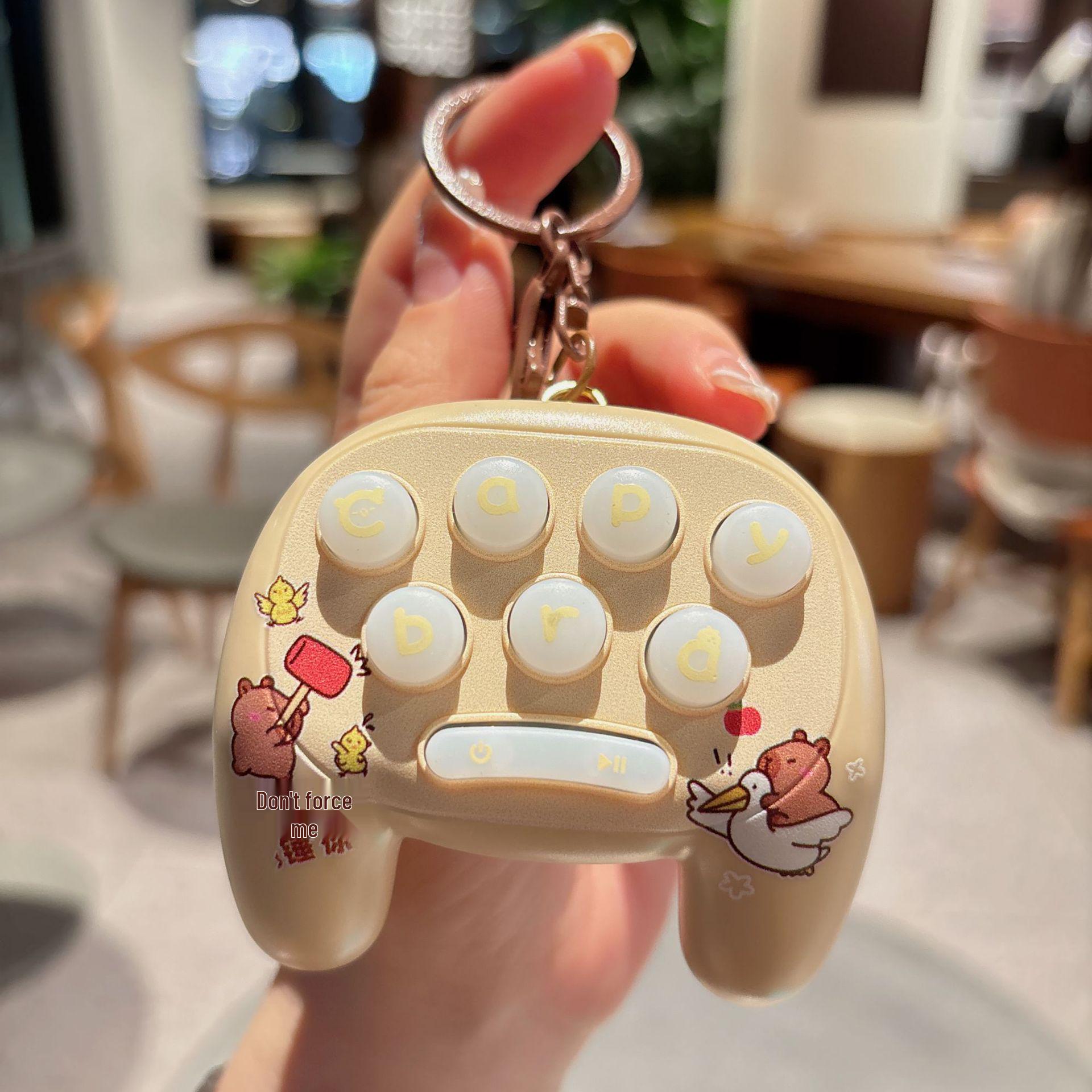 Мини Карикатурная Капибара Игра Whack-a-Mole Брелок Подвеска