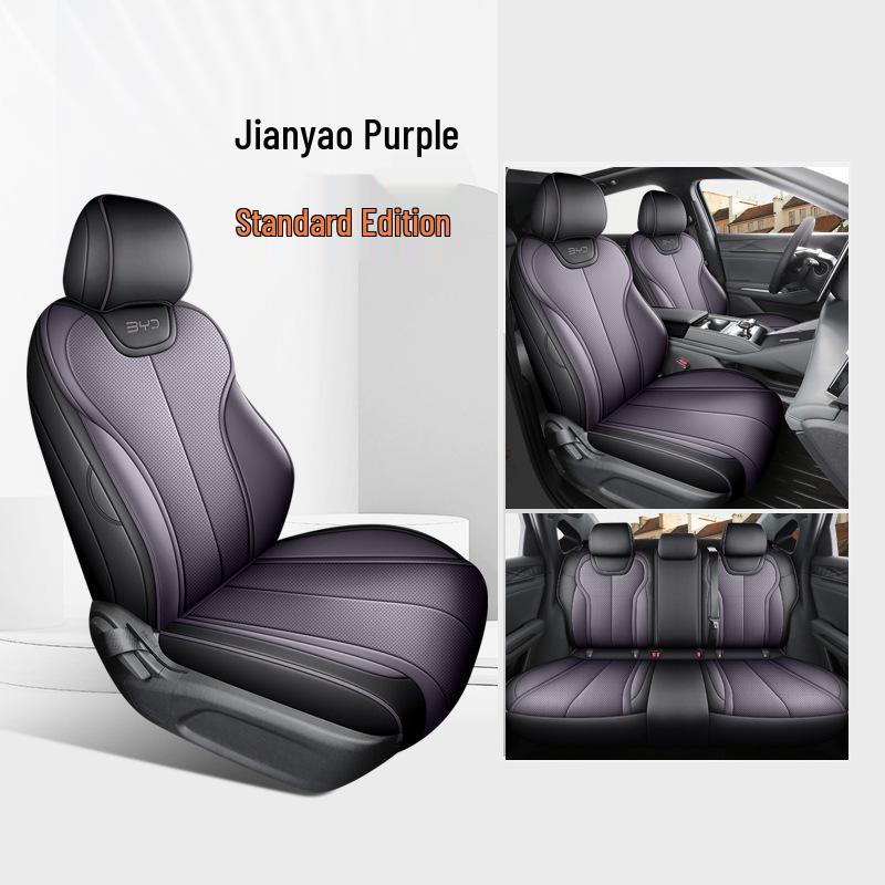 2025 BYD E7 Nappa Leather Perforated Car Seat Covers, Breathable Full Coverage Cushions