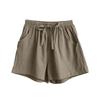 Casual en comfortabele damesboho-short met trekkoord en achterzakken voor de zomer