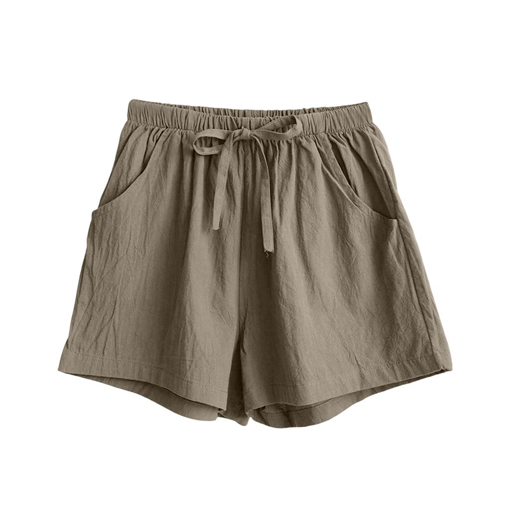 Casual en comfortabele damesboho-short met trekkoord en achterzakken voor de zomer