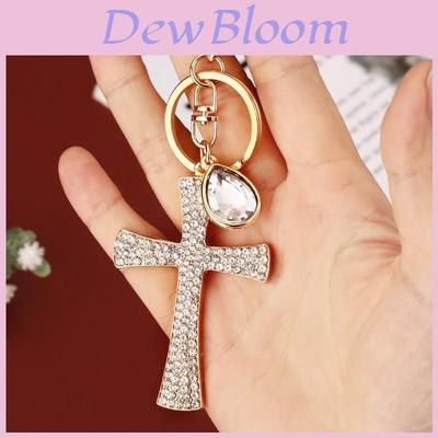 Stilvoller Koreanisch Inspirierter Kreativer Strass Kreuz Schlüsselanhänger für Damen Handtaschenzubehör