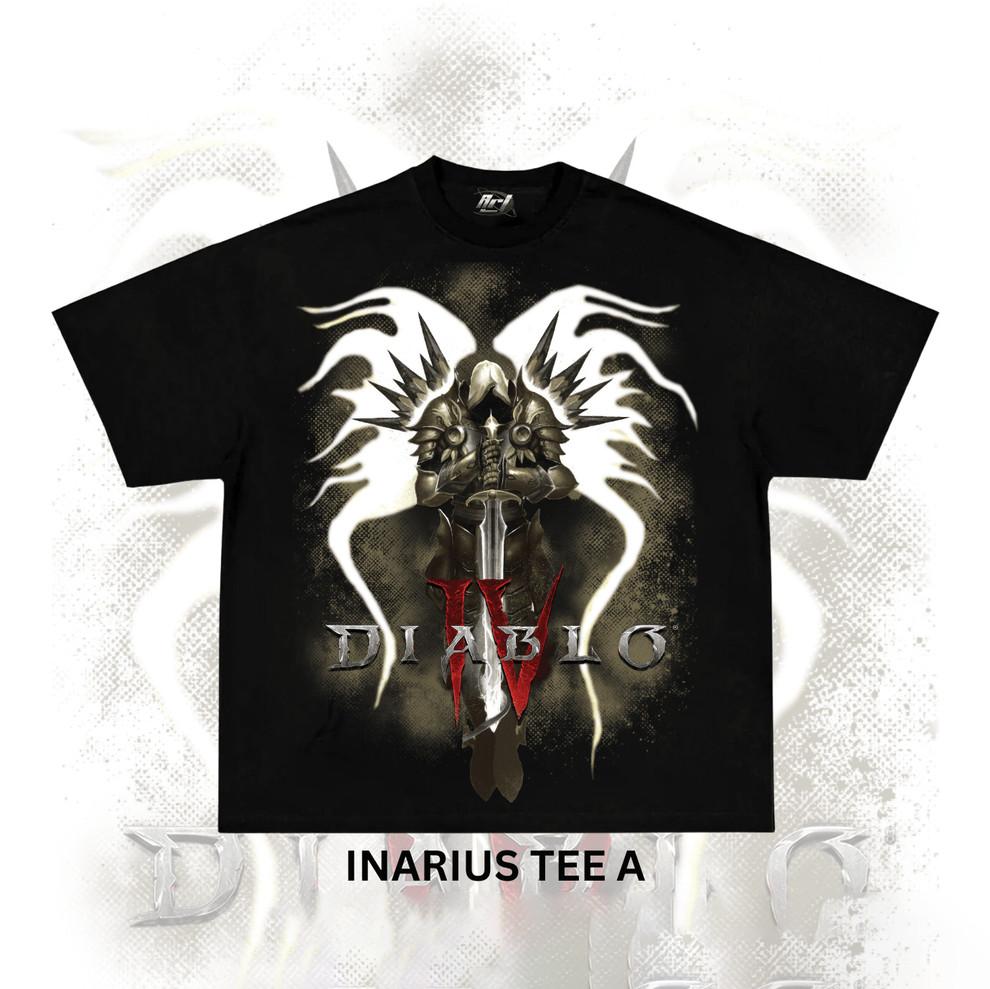 

INARIUS TEE Diablo IV Vintage Dark Fantasy Gaming T-Shirt Tops Tee Unisex Bootleg S-4XL 3XL