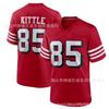 NFL 49ers George Kittle 85 Camisa de Futebol Retro Vermelha Esportes Masculina