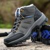 New Outdoor Sports Men's High Board Wear-resistant Large Size Velvet Outdoor Couple Hiking Shoes