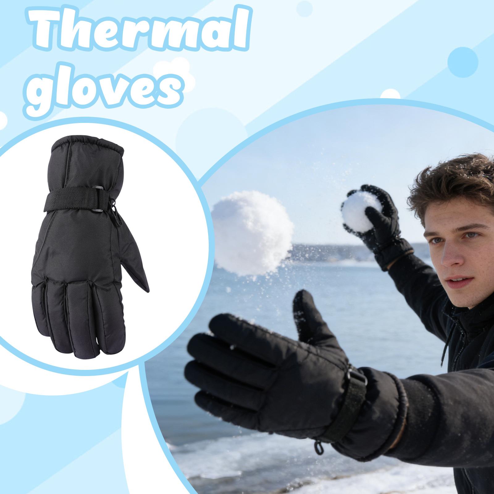 

Winter Windproof And Warm Ski Gloves, Unisex, Suitable For Running And Skiing In Cold Weather, Exquisite Fleece-lined Gloves. One Size