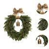 Christmas Bell Wreath Artificial Decoration for Celebration Party Holiday