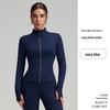 2025 Women's Slim Fit Yoga Jacket - Stand Collar, Zipper, Drawstring Waist for Fitness and Sports