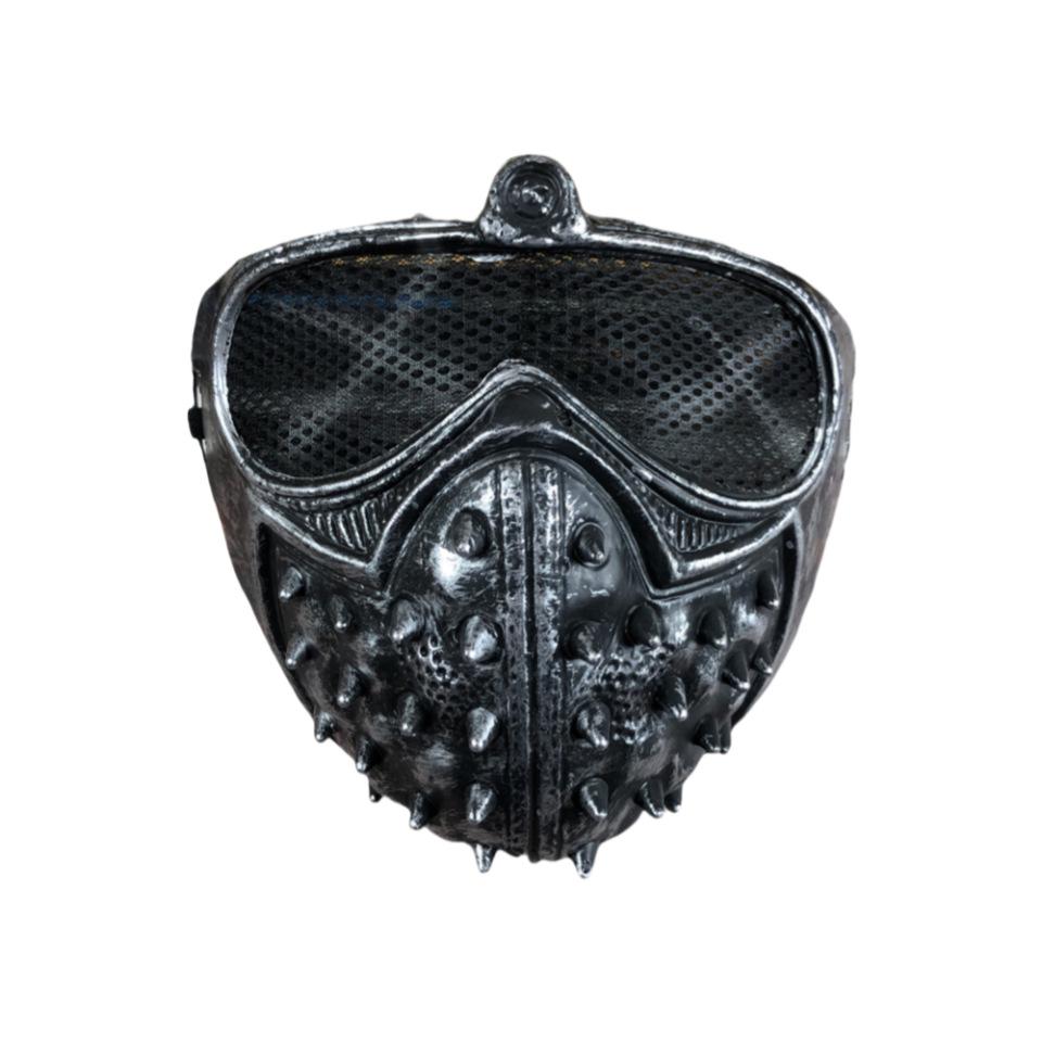 1PC Halloween Punk COS Anime Mask Ghost Step Street Dance Willow Spike Stage Performance Men's Half Face Watchdog Mask
