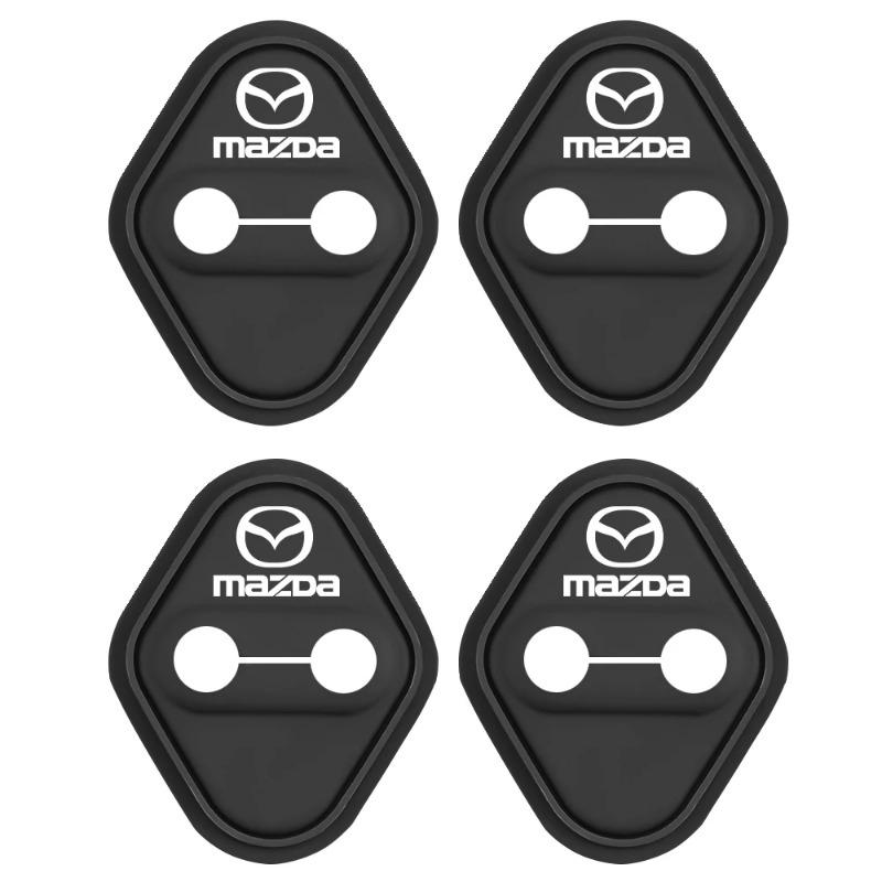 4Pcs Car Door Lock Buckle Silicone Protective Cover for Mazda 2 3 5 6 Axela Atenza Speed 6 CX-3 CX-4 CX 5 CX-7 CX-8 CX-9 Demio