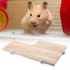 L Shaped Small Pet Natural Wood Stand Platform Toy Wooden Jumping Climbing Springboard Toy