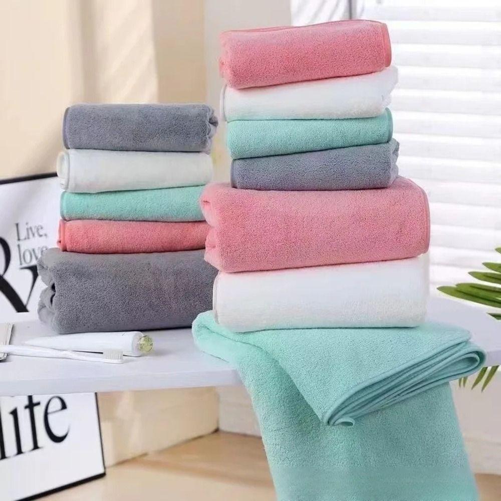 Thickened Bath Towel Absorbent Face Washing Towels Durable Coral Fleece Towel  Bathroom Shower
