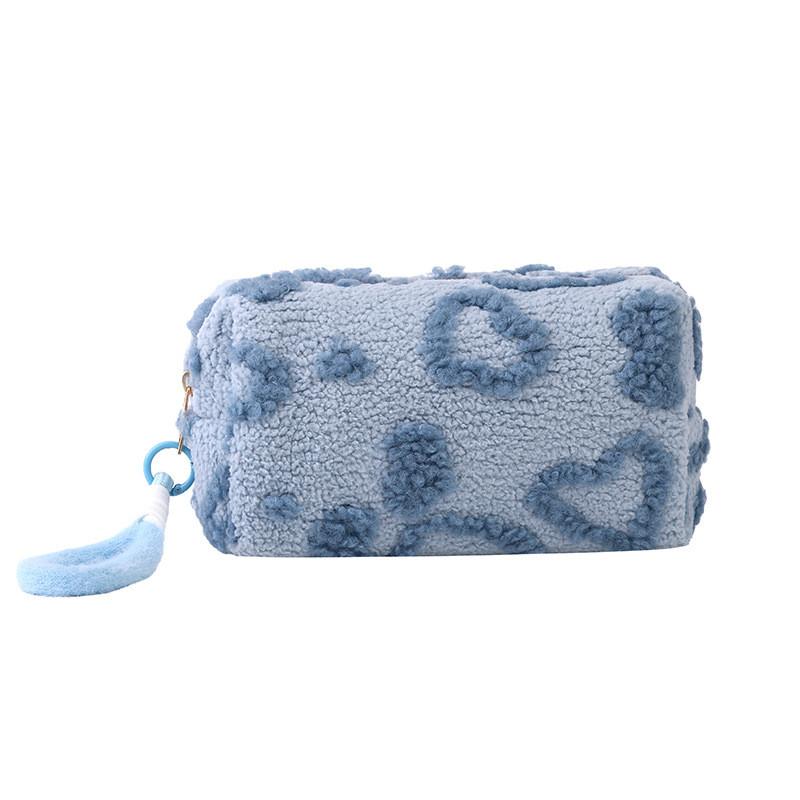 Cute Pink Plush Pen Case With Spacious Design For Girls Stationery Organizer For School Use