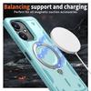 Magnetic Case For Xiaomi Redmi 13C 4G/5G/13R 5G/Poco C65 4G/M6 5G Military Protection PC + TPU Kickstand Phone Cover