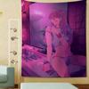Comic Girl Print Tapestry, Multi-Size Flat Wall Hanging for Living Room Bedroom Home Decoration Accessories