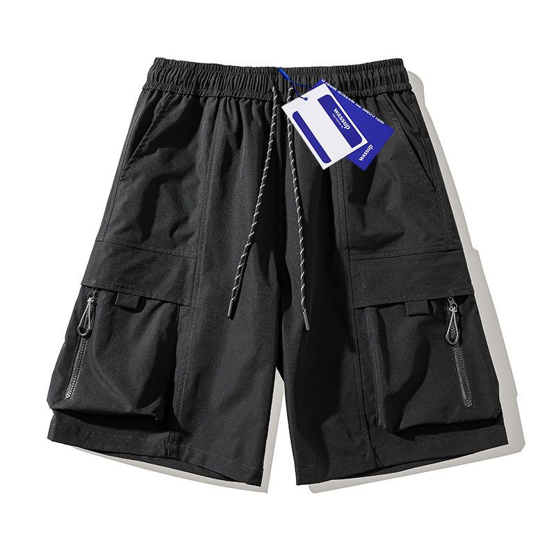 Wassup Trendy Summer Retro Multi-Pocket Cargo Shorts Men's Street Style Loose Versatile Sports Shorts