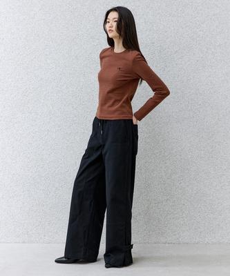 OIOI COLLECTION Utility Pocket Wide Pants [Black]