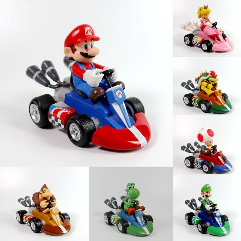 Mario Gifts Super Kart Prinzessin Peach Rückziehfigur Auto PVC Spielzeug Kollektion