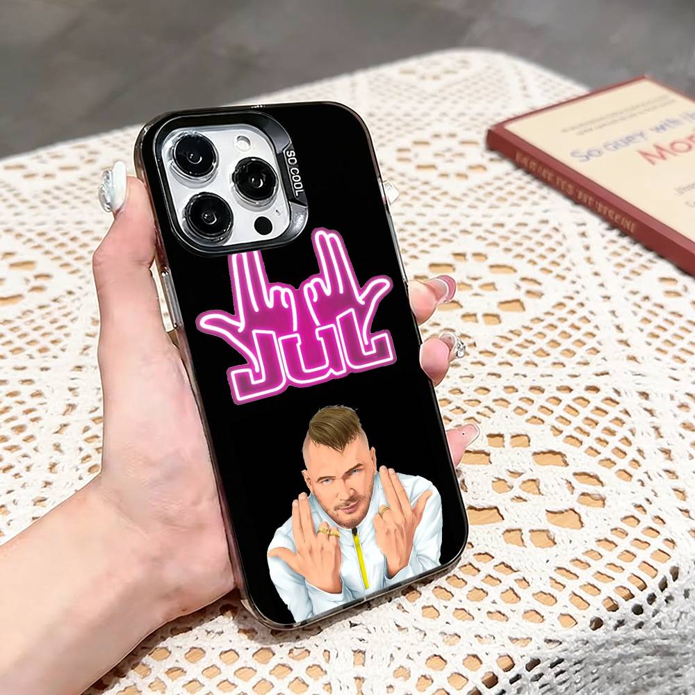 Cool f-France J-Jul Rapper Phone Case For iPhone 17,16,15,14,13,12,11 Plus,Pro Max,XS,Colored silver phone case iPhoneXSMAX