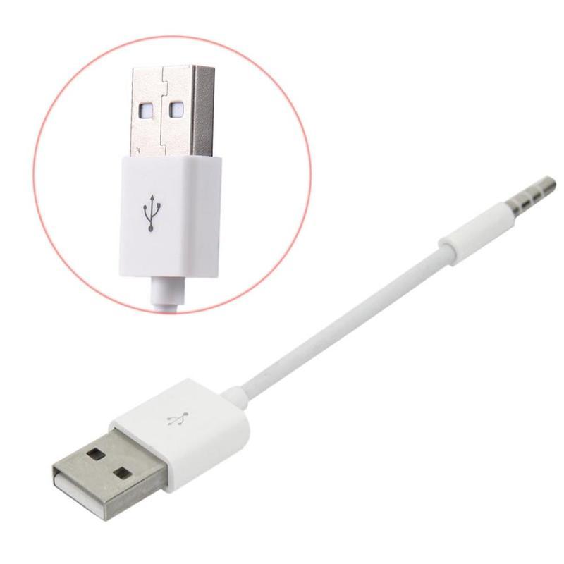 2 Pack USB Charger Data Adapter Cable Cord For iPod Shuffle 3 4 5 6 Gen MP3/MP4, 3.5mm Sync Audio Cable Jack/Plug To USB
