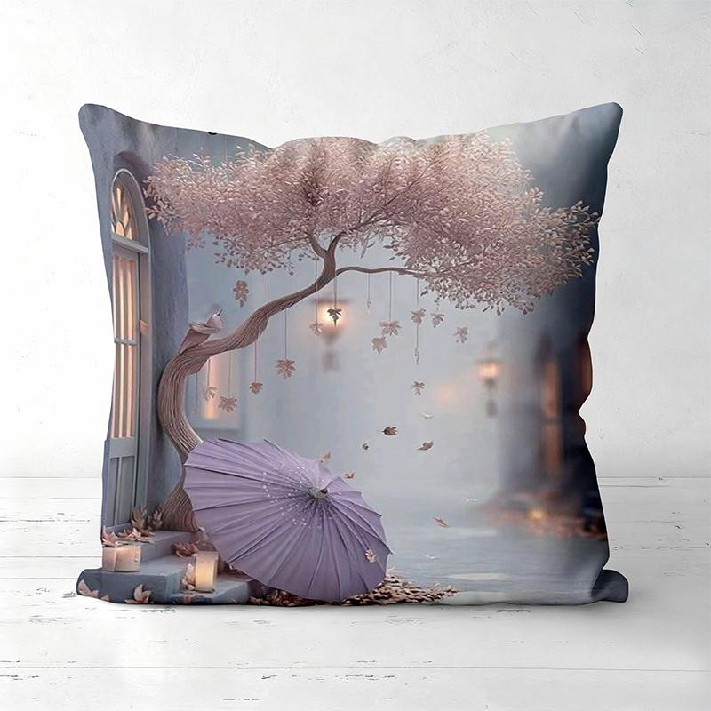 Cute Cartoon Pillow Covers With Fantasy Scenes Polyester pillowcase, sofa decorative cushion cov Headboard Pillow
