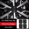 For GWM Tank 300 400 500 Car Front Emblem Sticker Wheel Hub Badges Steering Wheel Decoration Sticker Modification Accessories