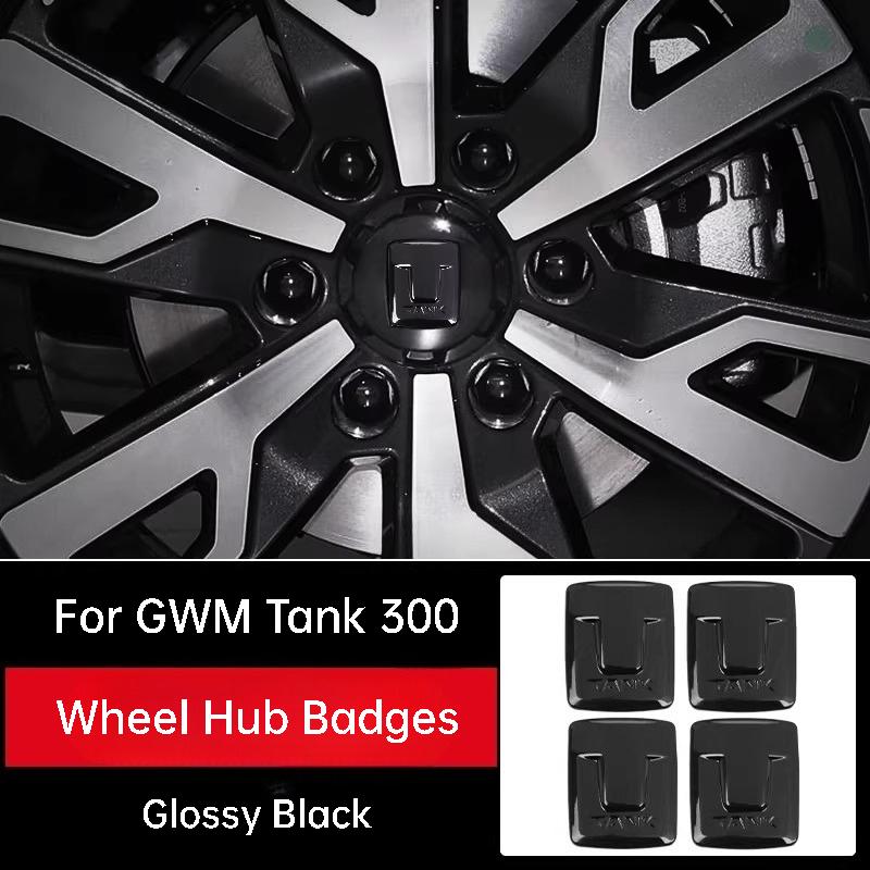 For GWM Tank 300 400 500 Car Front Emblem Sticker Wheel Hub Badges Steering Wheel Decoration Sticker Modification Accessories