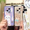 Lanyard Back Cover Phone Case For Tecno Spark30 4G/KL6 Phone Holder Dirt-resistant Anti-dust Fashion Design Durable Cute