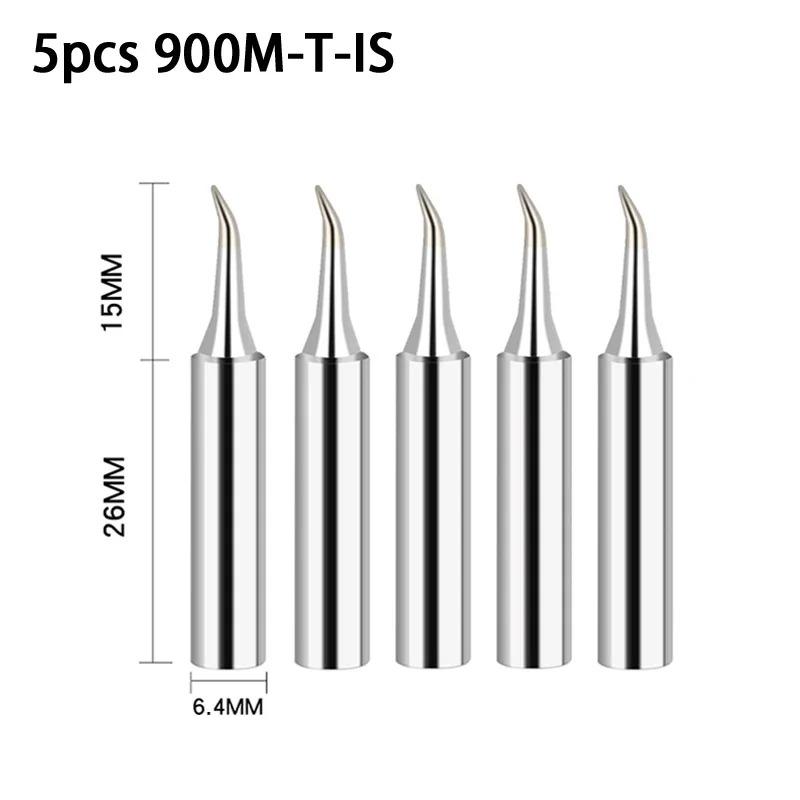 Soldering Iron Tips 5packs 900M-T Series K/SK/B/I/IS/1C/2C/3C/4C/2.4D/3.2D Lead-Free Welding Head BGA Soldering Tool Accessories