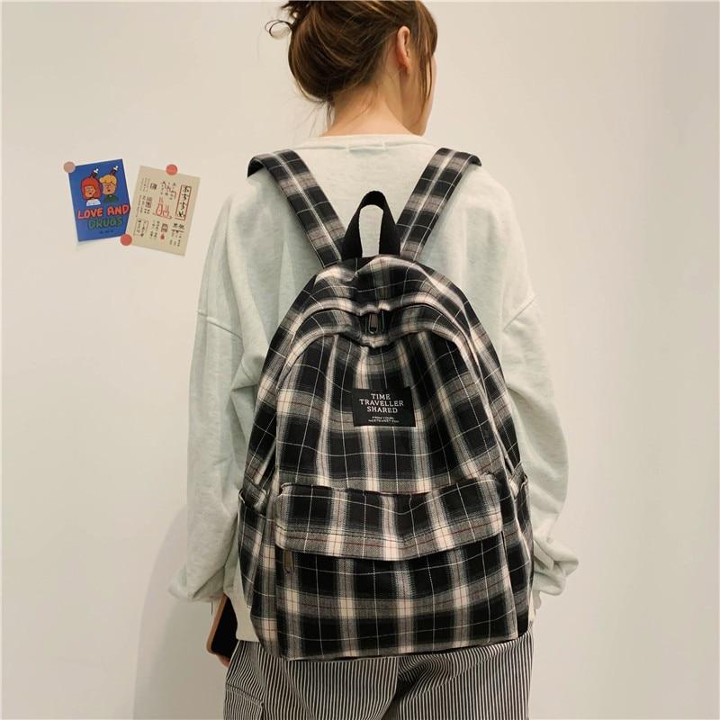 checkered school bolsa