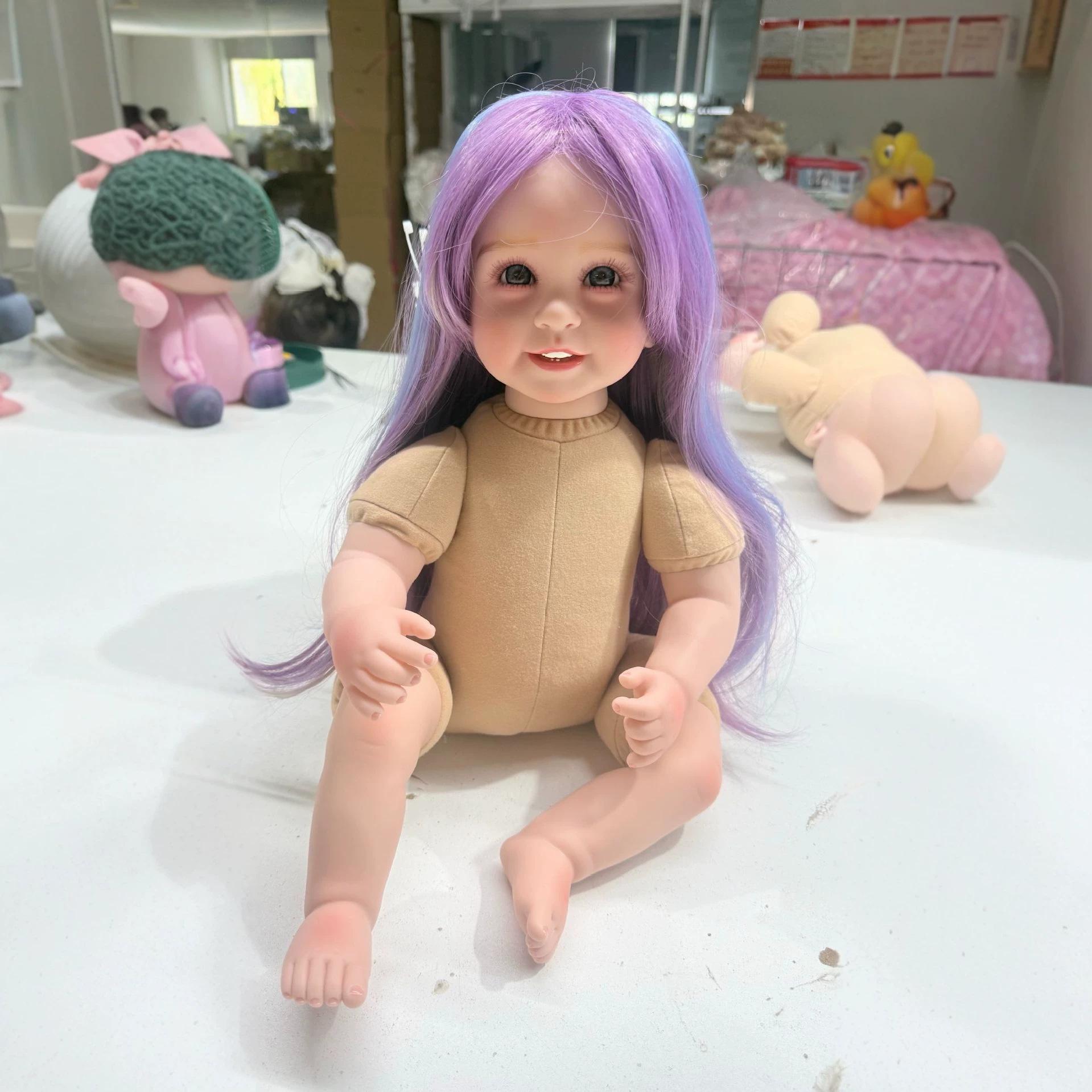 Realistic Six-Tooth Colored Wig Set for Nude Dolls - Cute and Mix-and-Match Ready! 55 cm