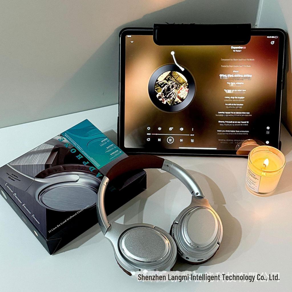 VJ901 Retro Bluetooth Wireless Noise-Canceling Headphones with Head-Mounted Design and Folding Card Plug-In Cable.