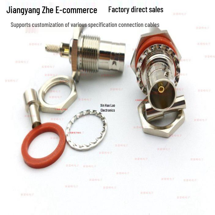 75 Ohm BNC-KY Waterproof Hex Wall-Through Female Connector for RF Cables (RG316/174/178/179)