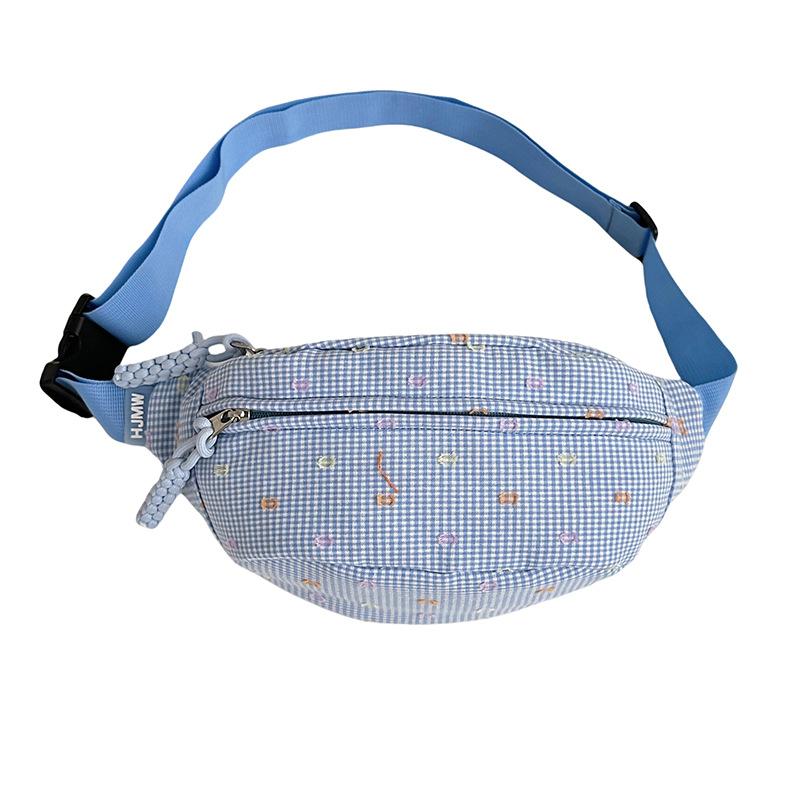 Dámská crossbody taška, sportovní náprsní taška, barevné bloky, ledvinka