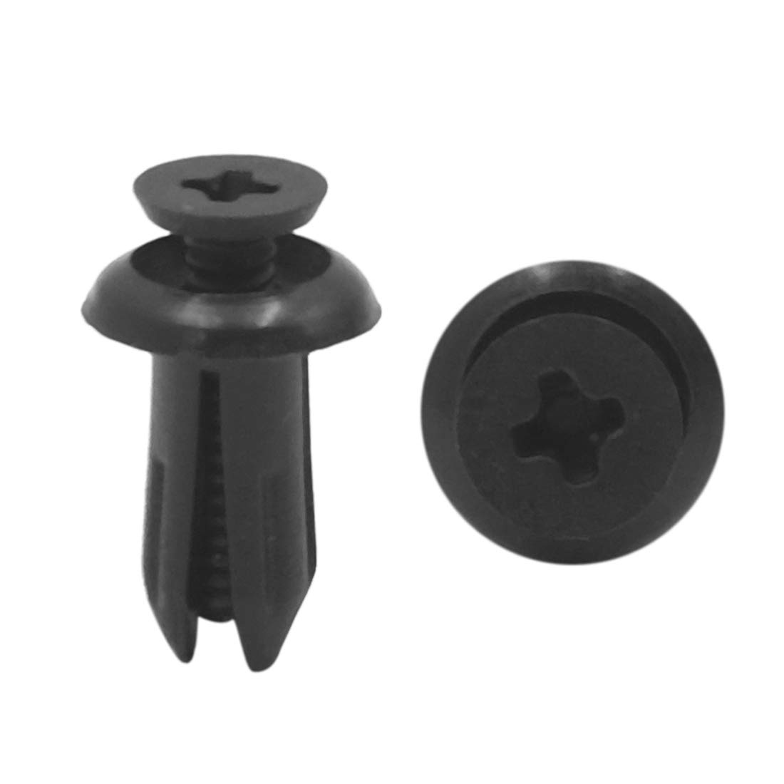 uxcell Plastic Rivets 5mm Hole Diameter Black Auto Splash Guard 10x15mm чёрный