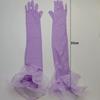 Lace Pearl Etiquette Gloves Perspective Sunscreen Sleeves Fashion Long Gloves  Wedding Dress