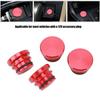 4pcs Cigarette Lighter Dustproof Plug, Universal Aluminum Car Waterproof Cigarette Lighter Cover Cap, Cigarette Lighter Socket Cap Set (Red)