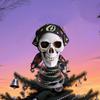Gothic Spring Skulls Tree Top Decoration With Halloween Party Decoration And Festive Desktop Decoration