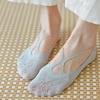 Women's No Show Lace Socks Low Cut Invisible Toe Topper Half Socks