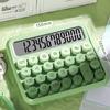 Mekanik Tuşlar Retro Daktilo Hesap Makinesi Kırtasiye Büyük Ekran Vintage Gradyan Renkli Hesap Makinesi Kullanımı Kolay Taşınabilir