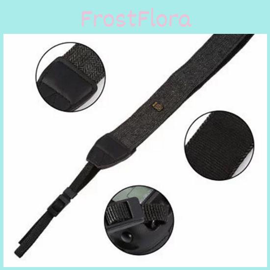 Retro Shoulder Camera Neck Strap Belt For Nikon Sony Slr Dslr Stripe Black